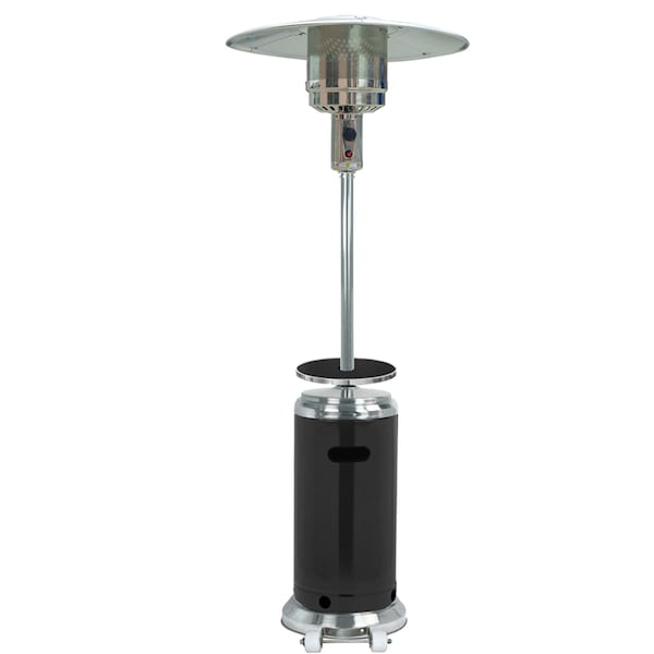 Hiland Outdoor Two-Toned Patio Heater in Stainless Steel and Black HLDS01-SSBLT - main